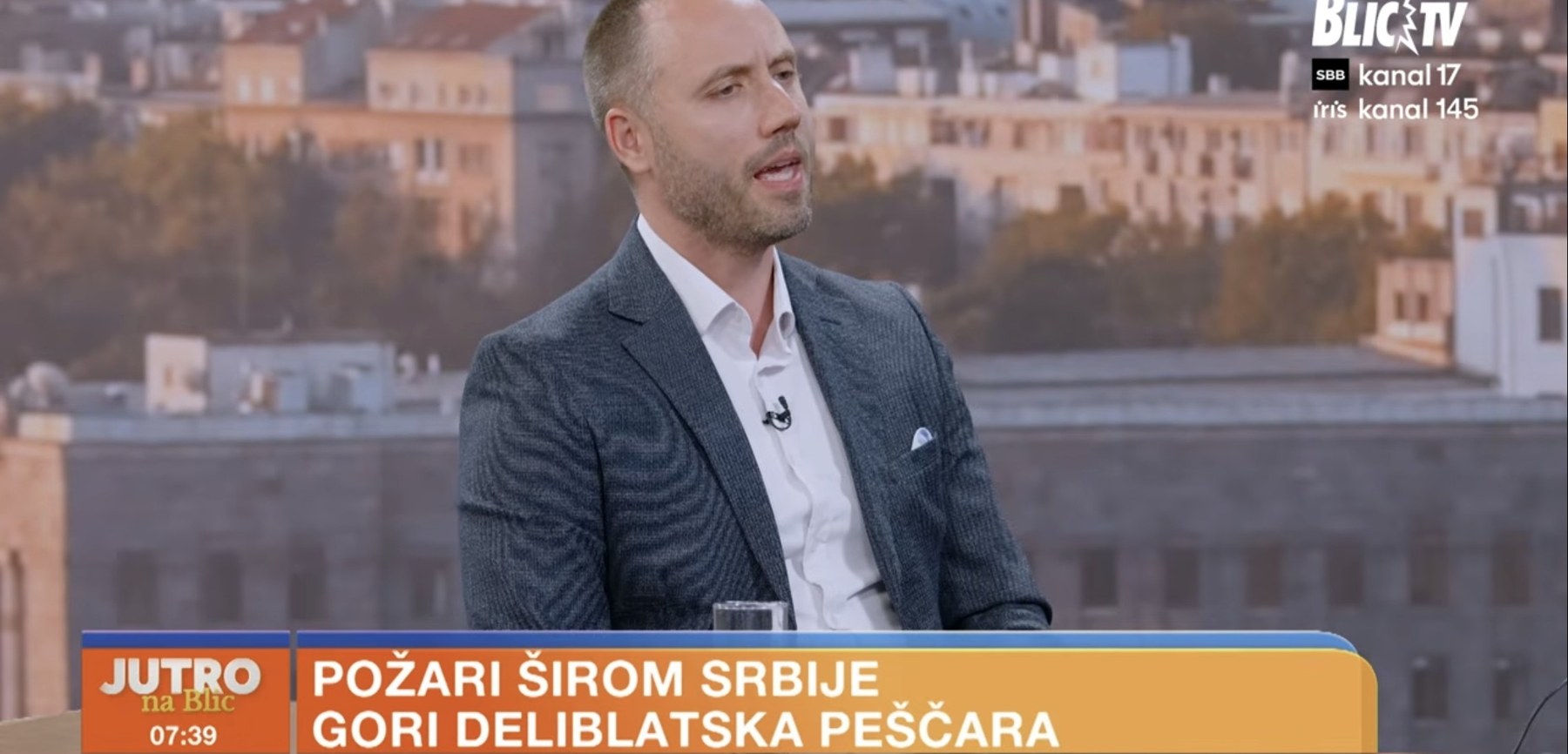 dr Dejan B. Stojanović u studiju Blic TV-a — klima, požari i NIMOS
